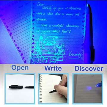 SCStyle Invisible Ink Pen 28Pcs with UV Light Magic Marker for Secret Messages, Writing Information for Birthdays, Easter, Halloween, Christmas Gifts for Students