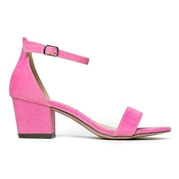 J. Adams Daisy Mid Heel Sandal Rose Pink 5.5 B(M) US