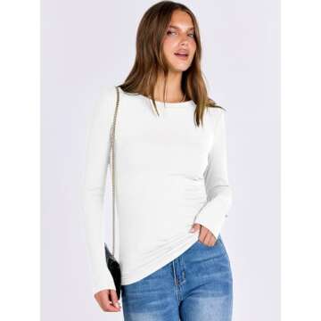 ANRABESS Women's Slim Fit Long Sleeve Casual Tee