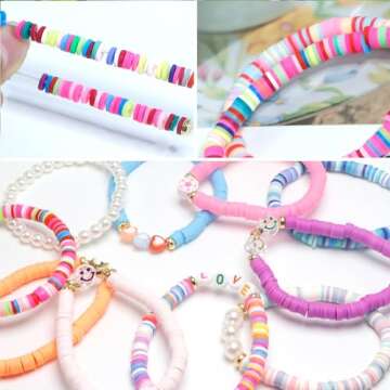 CHENSILAIYI 10pcs Beaded Bracelets for Teen Girls, Friendship Bracelets, Girl's Bracelets, Bracelets for Women, Beads Preppy Bracelets, Beach Bracelets for Women