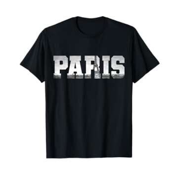 Paris Skyline Eiffel Tower France Souvenir Vintage Paris T-Shirt