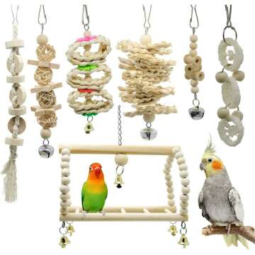 Deloky Bird Parrot Swing Toys