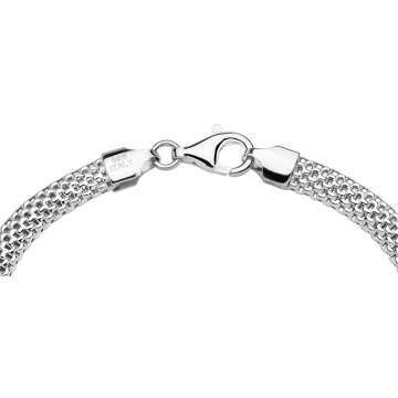 Miabella Silver Mesh Bracelet