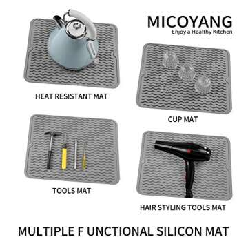 MicoYang Silicone Dish Drying Mat 16" x 12"