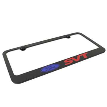 Elite Automotive Products, Inc.Black Fill License Plate Frame for Ford SVT (Red)