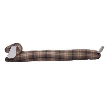 Elements Cute Draft Stopper for Home and Office - Brown Tweed Dog Weighted Fabric Animal Draft Stopper, 35-Inch