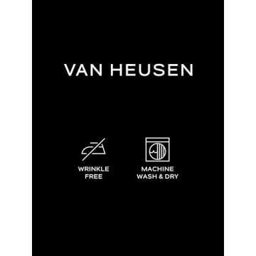 Men's Black Regular Fit Dress Shirt by Van Heusen