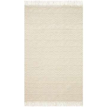 Loloi II Noelle Collection NOE-04 Ivory/Ivory 9'-0" x 12'-0" Area Rug