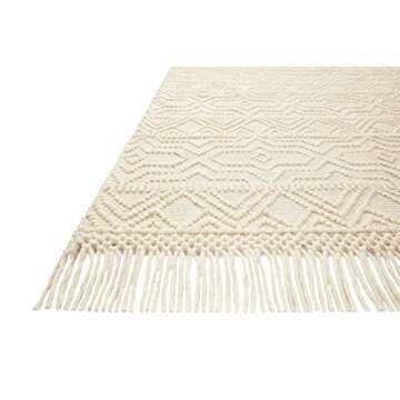 Loloi II Noelle Collection NOE-04 Ivory/Ivory 9'-0" x 12'-0" Area Rug