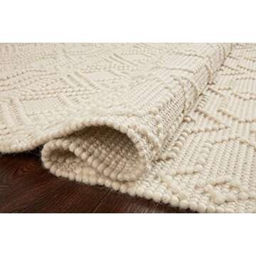 Loloi II Noelle Collection NOE-04 Ivory/Ivory 9'-0" x 12'-0" Area Rug