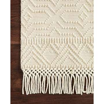 Loloi II Noelle Collection NOE-04 Ivory/Ivory 9'-0" x 12'-0" Area Rug