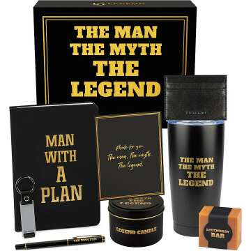 Legend Dreams Mens Gift Box - Luxury Gift Box For Men, Unique Gift Ideas for Him, Happy Birthday Box For Men, Man Gift Set, Man Box Gifts for Husband, Father, Brother,Son, Boss, Boyfriend