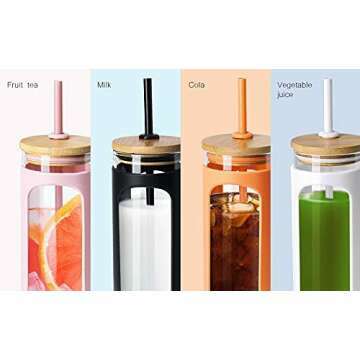 Bamboo Lid Glass Tumbler