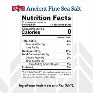 REDMOND Real Sea Salt - Natural Unrefined Organic Gluten Free Fine, 4.75 Ounce Shaker (1 Pack)