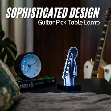 Strummm Color Changing Light Up Guitar Pick Holder – 7 Colors, USB Powered Lamp for Guitarists