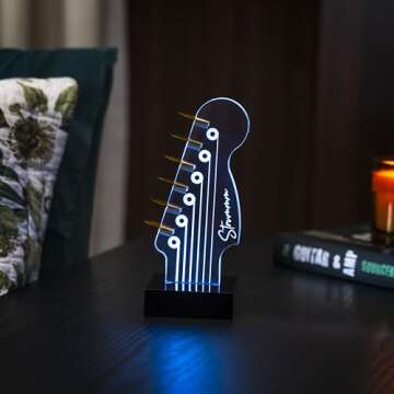 Guitar Pick Holder Lamp – Light Up & Color Changing