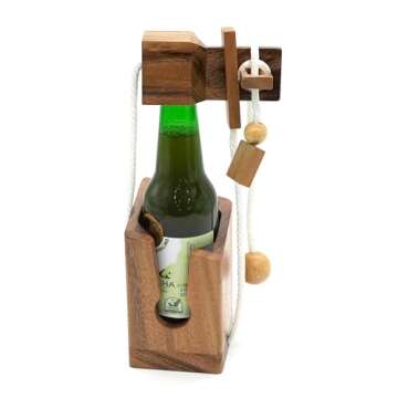 BSIRI Gifts Wine Bottle Puzzles Games for Adults Party Brain Teaser Hard Puzzle Board Games for Adults Box Lover Funny Fit Wine Game Gadgets 3D (Beer Bottle Puzzle)