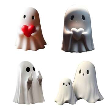 Yamaler Halloween Ghost Figurine Spooky Decor