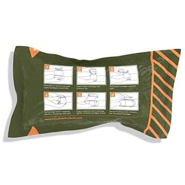 Swiss Safe 6 Inch Israeli Bandages Trauma Kit - Sterile Elastic Compression Bandage - Emergency Military IFAK - HSA & FSA Eligible - 6 inch, 2-Pack