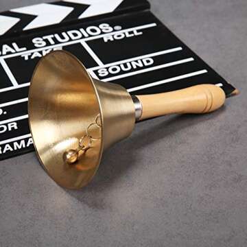 Super Loud Solid Brass Hand Call Bell for Easy Calling