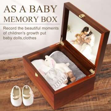 Elegant Keepsake Box with Photo Frame for Memories