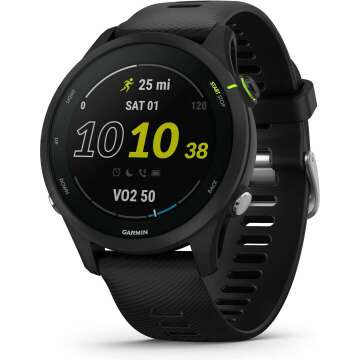 Garmin Forerunner® 255 Music, GPS Running Smartwatch with Music, Advanced Insights, Long-Lasting Battery, Black - 010-02641-20