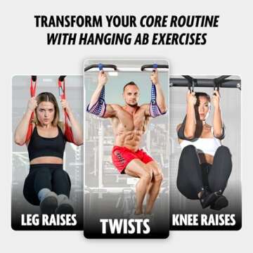 DMoose Fitness Hanging Ab Straps for Core & Strength Training