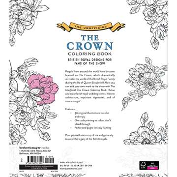 The Unofficial The Crown Coloring Book: British royal designs for fans of the show