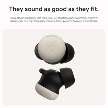 Google Pixel Buds Pro 2 - Wireless Earbuds with Active Noise Cancellation – Bluetooth Headphones - Porcelain