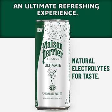 Maison Perrier Sparkling Water - 8 Cans x 3 Pack, Refreshing & Bubbly