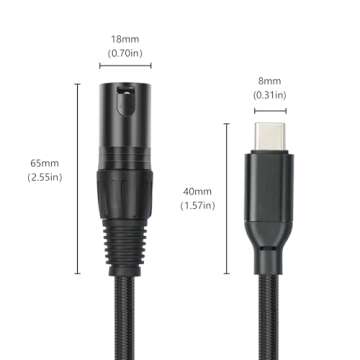 SZLliyxs USB C to XLR Cable,USB Type C to XLR Male Output Cable,USB C Microphone Cable USB Type-C Male to XLR Male Channel Cord Connector for Amplifier, Speaker, Mixer Console etc,3.3Ft