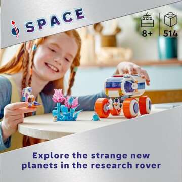 LEGO Friends Space Research Rover Space Toy and Science Playset, Space Gift for 8 Year Old Girls and Boys, Building Toy for Space Lovers and Kids with 2 Mini-Dolls, a Dog and 2 Alien Figures, 42602