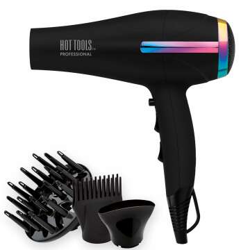 Hot Tools Professional Rainbow Turbo Ceramic Hair Dryer | 1875W