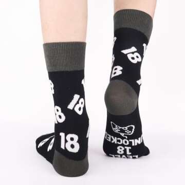 Belloxis Gifts for 18 Year Old Boy Birthday Socks Cool Gifts for 18 Year Old Boys Gifts 18th Birthday Gifts for Boys 18 Year Old Girl Birthday Gifts