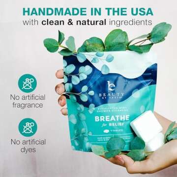 Shower Steamers Aromatherapy - USA Made with Natural Ingredients & Eucalyptus Essential Oil, Large Shower Bombs for Cold and Flu, Relaxation Spa Gifts for Women & Men, Unique Self Care Gifts