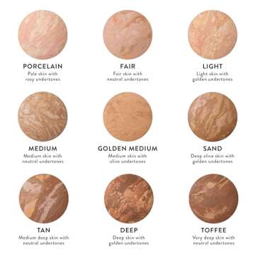 LAURA GELLER NEW YORK Award-Winning Baked Balance-n-Brighten Color Correcting Powder Foundation - Porcelain - Buildable Light to Medium Coverage - Demi-Matte Natural Finish