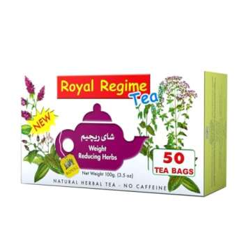 2 Packs of Royal Regime Herbal Tea 50 Bags individually wrapped (total 100 Sachets) With 3 teabags gift