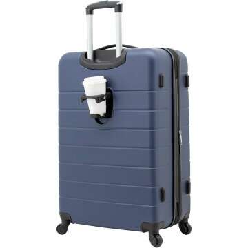 Wrangler Smart Luggage Navy 20-Inch Carry-On Set