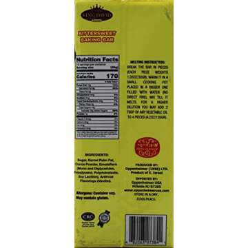 Vegan Baking Chocolate Melting Bar - Non Dairy Kosher Easy Malting Chocolate Bar - 10 Pieces of 30-Gram Per Bar Easy to Break - 2 Packs of 300-Gram - By King David