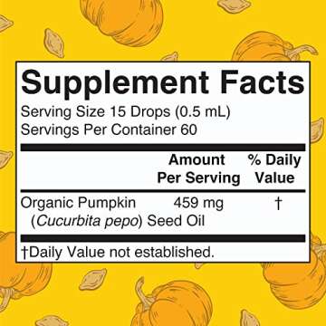 MaryRuth Organics Pumpkin Seed Oil Cold Pressed | 2 Month Supply | USDA Organic Pumpkin Seed Liquid Drops for Men and Women | Urinary Health in Men | Sugar Free | Vegan | Non-GMO | 60 Servings