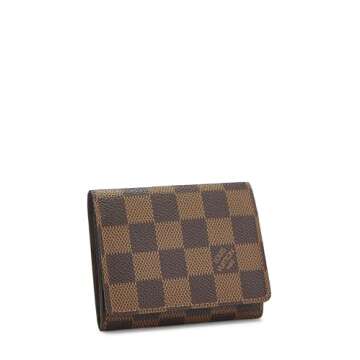 Louis Vuitton, Pre-Loved Damier Ebene Business Card Holder, Brown