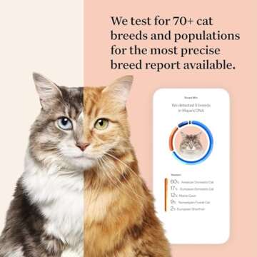 Wisdom Panel Complete: Comprehensive Cat DNA Test kit for 45 Health Genetic Health Conditions, 70+ Breeds and populations, 25+ Traits, Blood Type - 1 Pack