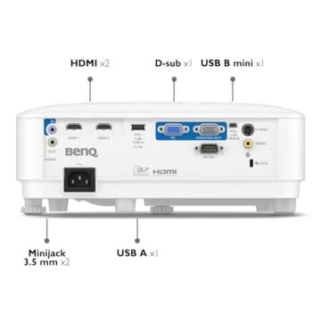 BenQ SVGA MS560 | DLP Business Projector | 4000 Lumens | Glass Lens for Image Accuracy and Clarity | Dual HDMI, VGA | Auto Keystone Correction | SmartEco Technology 70% less energy consumption