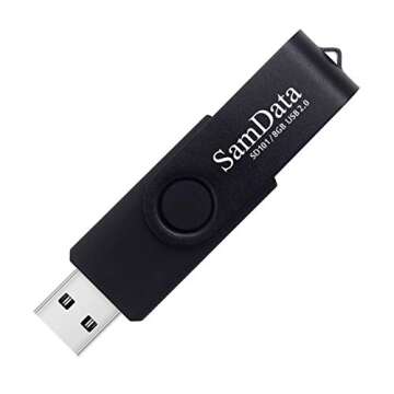 SamData 8GB USB Flash Drives 5 Pack 8GB Thumb Drives Memory Stick Jump Drive with LED Light for Storage and Backup (5 Colors: Black Blue Green Red Silver)