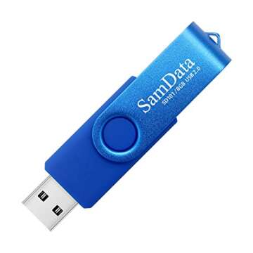 SamData 8GB USB Flash Drives 5 Pack 8GB Thumb Drives Memory Stick Jump Drive with LED Light for Storage and Backup (5 Colors: Black Blue Green Red Silver)