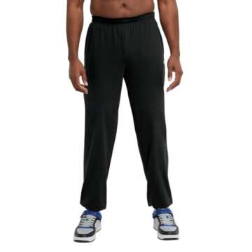 Champion Men’s Cotton Closed Bottom Yoga Pants - Black