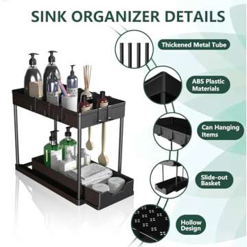 Under Sink Organizers 2 Pack by Mosala