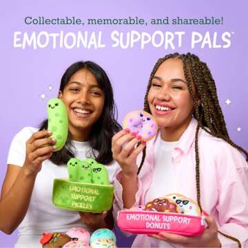 WHAT DO YOU MEME? Emotional Support Bunnies by Relatable, Cuddly Stuffed Animals and Toys, Squishy Toys and Plushies, Great Ideas for Loved Ones of All Ages, Includes 5 Plushies with Carrying Basket