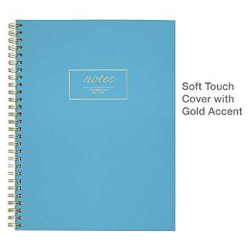 Cambridge Meeting Notebook, Journal, 9-1/2" x 6-5/8 ", Legal Ruled, 80 Sheets, WorkStyle, Fashion, Teal (49587)