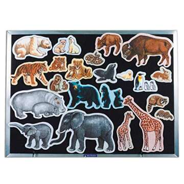 Little Folk Visuals Wild Animals Precut Flannel/Felt Board Figures, 22 Pieces Set